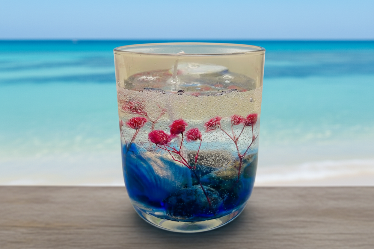 Ocean view gel candle
