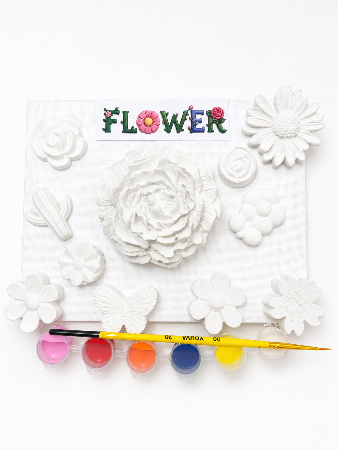 DIY Flower colour kit with canvas