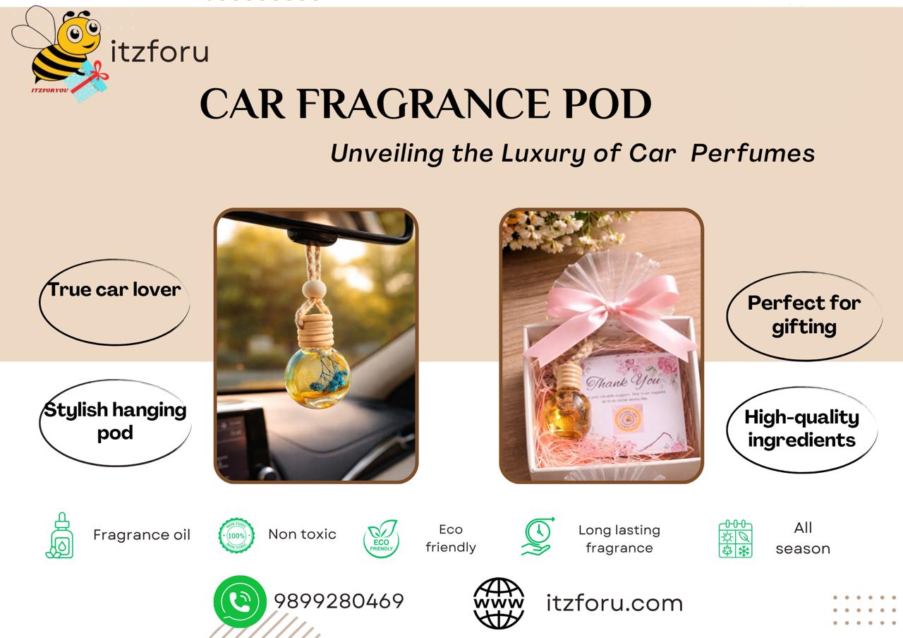 Hanging Car Fragrance. Round Shaped Glass Bottle.