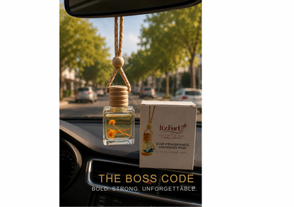 The Boss Code  | Luxury Car Fragrance Hanging pod with Natural Oils | Premium Car Accessory (10 ml)