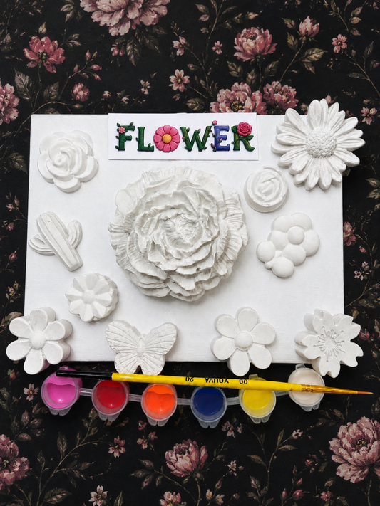 DIY Flower colour kit with canvas