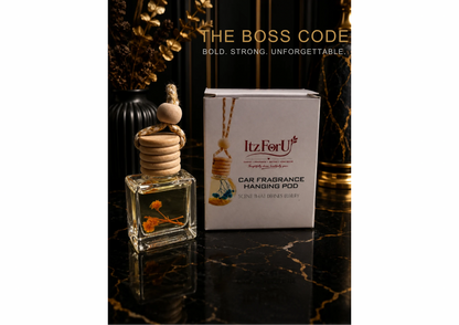 The Boss Code  | Luxury Car Fragrance Hanging pod with Natural Oils | Premium Car Accessory (10 ml)