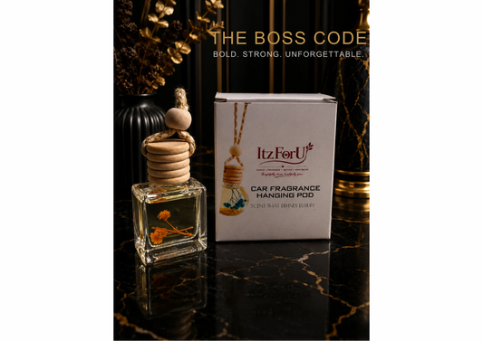 The Boss Code  | Luxury Car Fragrance Hanging pod with Natural Oils | Premium Car Accessory (10 ml)