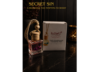 Secret Sin Diffuser | Luxury Car Fragrance Hanging pod with Natural Oils | Premium Car Accessory (10 ml)
