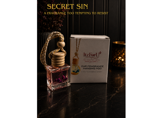 Secret Sin Diffuser | Luxury Car Fragrance Hanging pod with Natural Oils | Premium Car Accessory (10 ml)