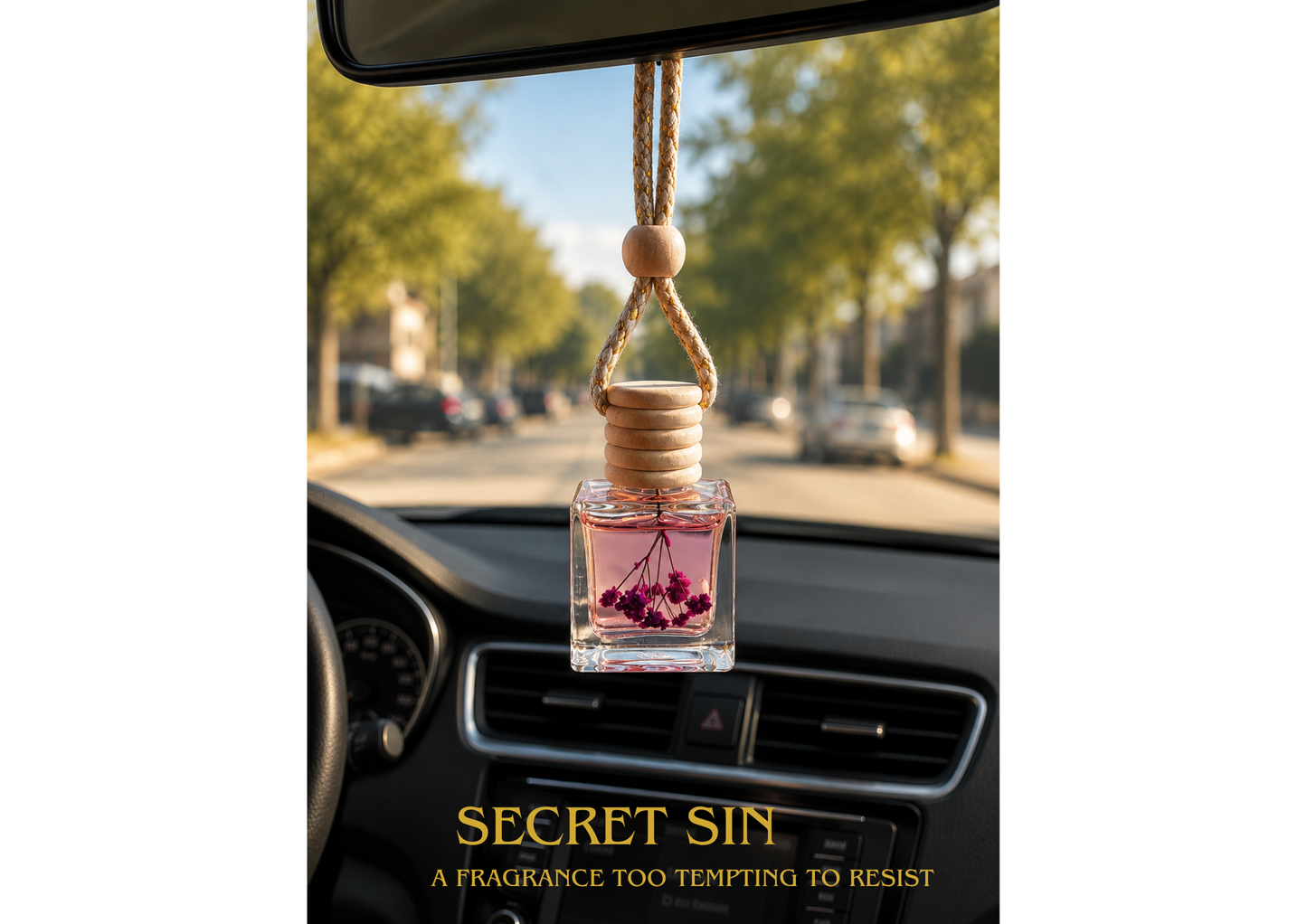 Secret Sin Diffuser | Luxury Car Fragrance Hanging pod with Natural Oils | Premium Car Accessory (10 ml)