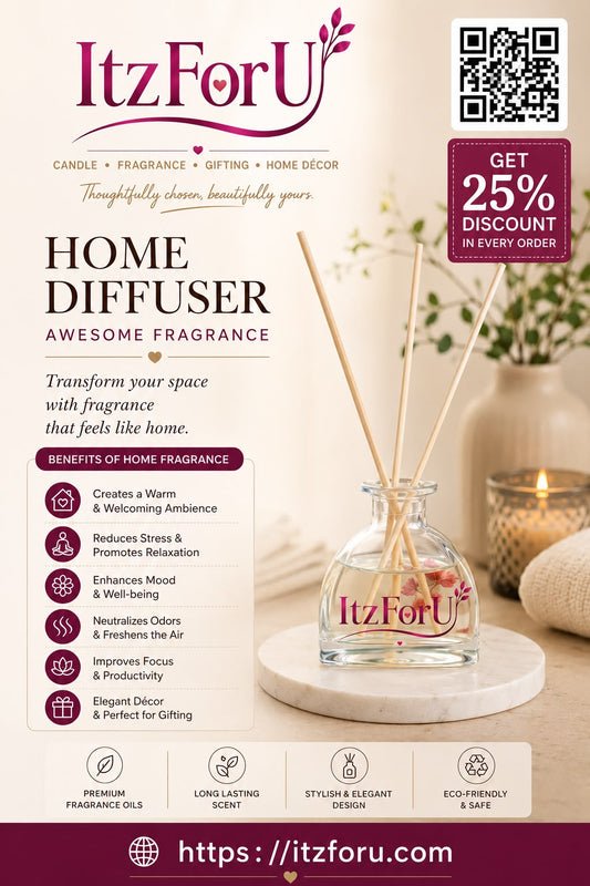 ItzForU Royal Noir Luxury Reed Diffuser (50 ml)