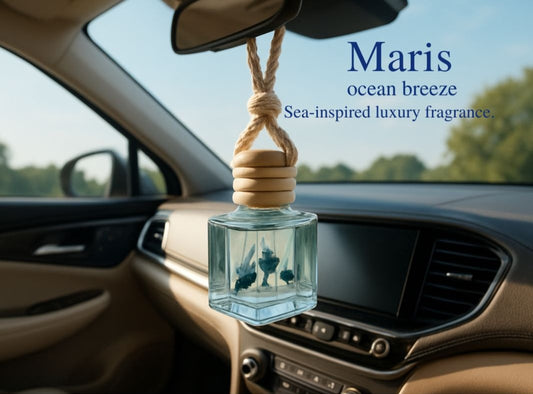 Maris Ocean Breeze  | Luxury Car Fragrance Hanging pod with Natural Oils | Premium Car Accessory (10 ml)