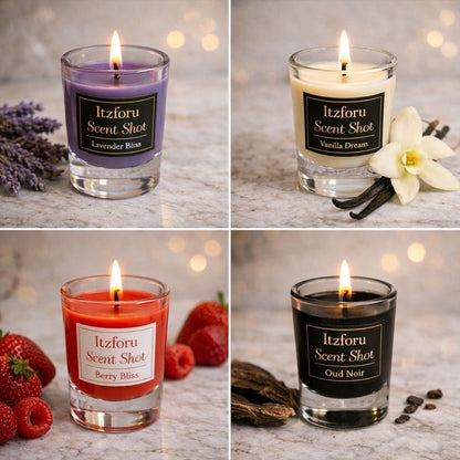 Shot Glass Candles - Set of 4
