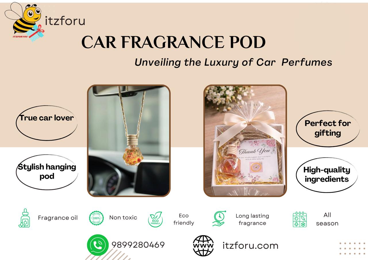 Hanging Car Fragrance. Diamond Shaped Glass Bottle.